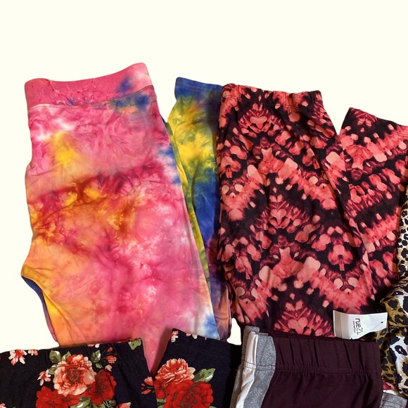 💐BUNDLE 💐 7 Pairs Juniors Various Leggings Size XL - Picture 2 of 6